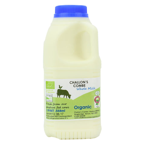 challons combe whole milk 1 pint