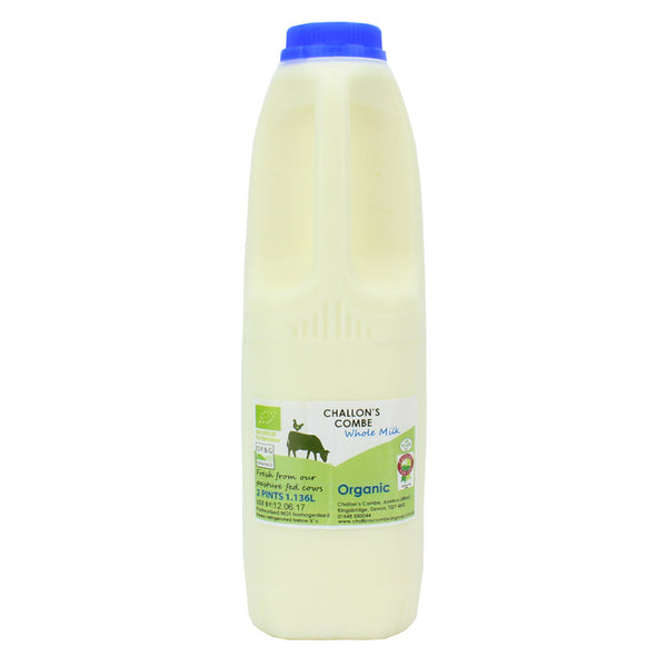 challons combe whole milk 2 pint
